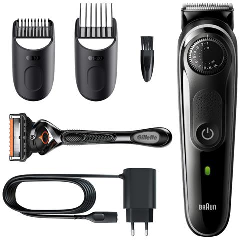 Regolabarba Beard Trimmer 5 con Autonomia 100 min Lavabile + Accessori Colore Nero  - Foto 1