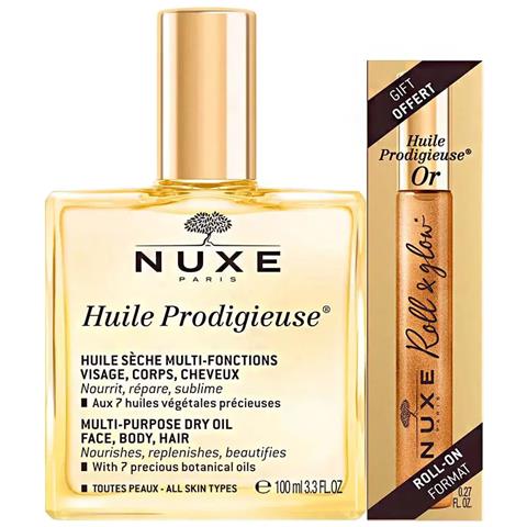 Set : Huile Prodigieuse Or Multi-purpose, Body Oil, For Body, Face & Hair, 100 Ml + Huile Prodigieuse Or Multi-purpose, Nourishing, Roll-on Body Oil, 8 Ml - Foto 2