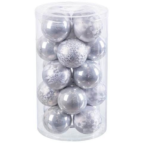 Palle Di Natale Argentato Plastica 6 X 6 X 6 Cm (20 Unità) - Foto 1