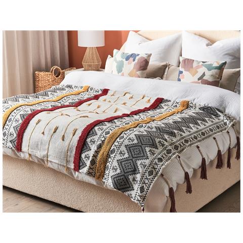 Coperta Ambala Cotone 130 X 180 Cm Multicolore - Foto 1