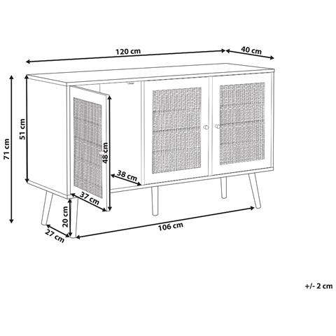 Armadio Perote Rattan Marrone Chiaro - Foto 9