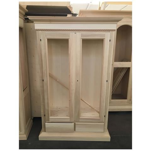 Vetrina Classica 2 Porte In Legno Grezzo L. 125 P. 48 H. 196 - Foto 1