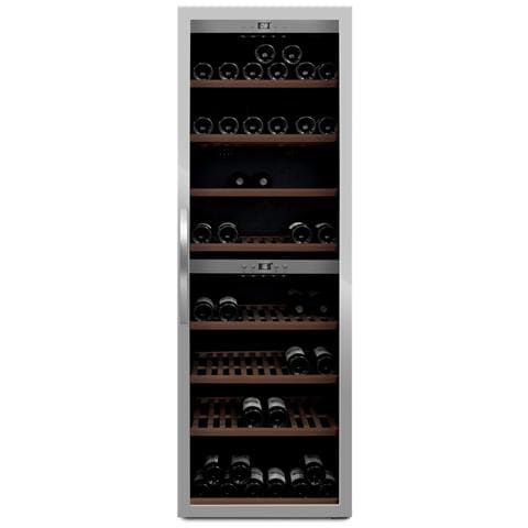 Cantinetta Vino SW-180S a Libera Installazione con Doppia Temperatura Capacità 180 Bottiglie Classe F Colore Acciaio Inossidabile - Foto 1