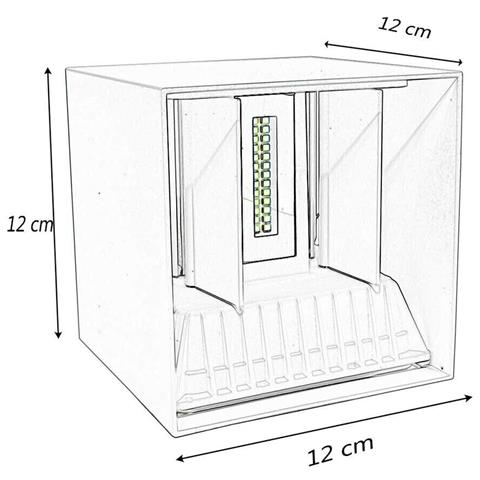 Applique A Parete Faretto 52 Led Luce Calda 22 Watt Esterno Interno Ip65 Es66bc - Foto 5
