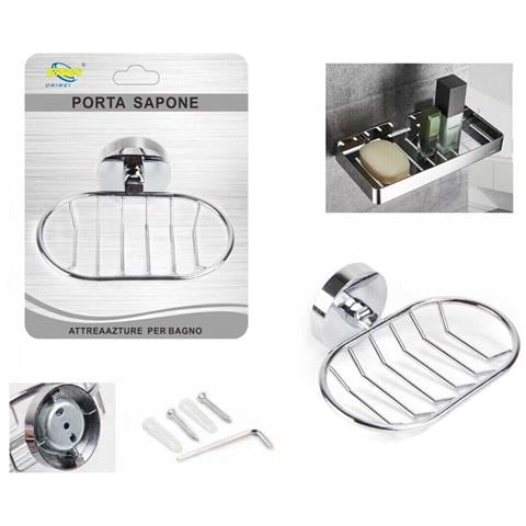 Porta Saponetta Portasapone Sapone Supporto Arredo Bagno Casa Cucina 01917 - Foto 1
