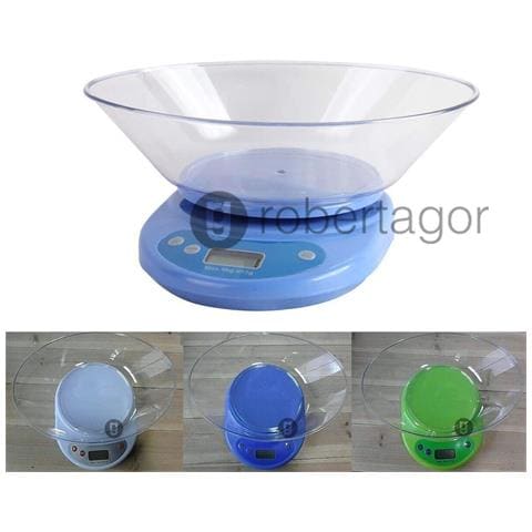 Bilancia Digitale Lcd Piatto Vassoio Cucina Elettronica Liquidi 5 Kg Tara Ke-2 - Foto 1