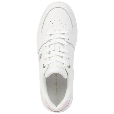 Flag Basket Sneaker Sneakers Pelle Scarpe Donna Beige Eu 41, Fw0fw08081 0la - Foto 3
