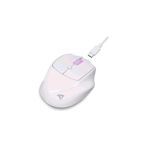 Tastiera e Mouse USB + RF Wireless + Bluetooth 529053  per Gaming Colore Bianco - Foto 1