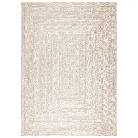 Tappeto Zizur Crema 200x290 Cm Aspetto Iuta Interni Ed Esterni - Foto 3