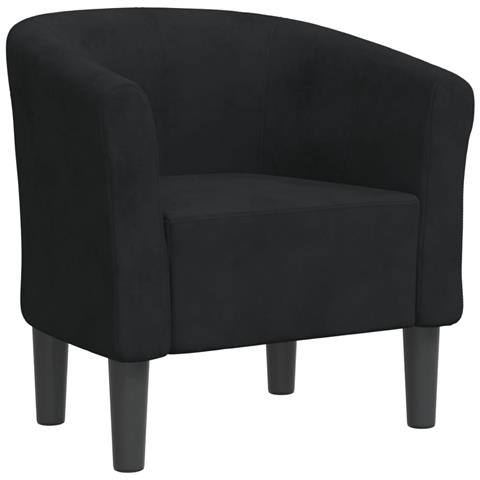 Poltrona Cabriolet Nera In Velluto - Foto 2