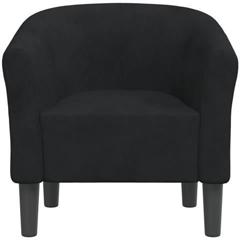 Poltrona Cabriolet Nera In Velluto - Foto 3