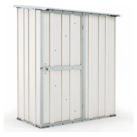 Casetta Da Giardino In Lamiera Di Acciaio 155x100cm X H 192cm - 50kg - 1,55mq - Bianco - Foto 1