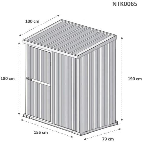 Casetta Da Giardino In Lamiera Di Acciaio 155x100cm X H 192cm - 50kg - 1,55mq - Bianco - Foto 10