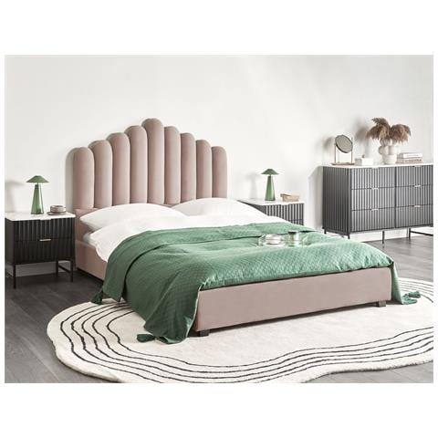 Letto Velluto Vincennes 140 X 200 Cm Tortora - Foto 1