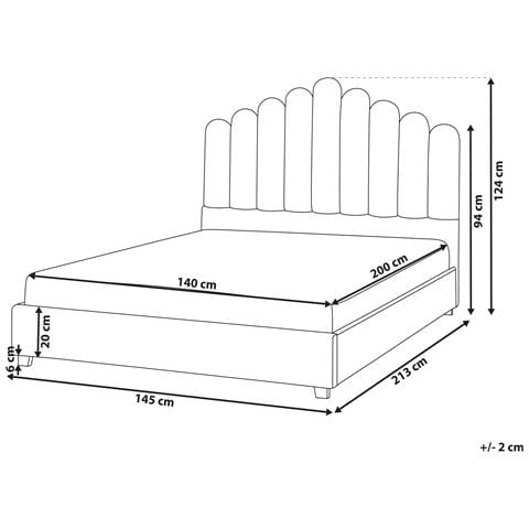 Letto Velluto Vincennes 140 X 200 Cm Tortora - Foto 8