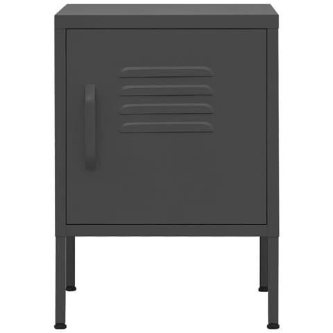 Lusso Casadino -  Comodino Antracite 35x35x51 Cm In Acciaio - Foto 2