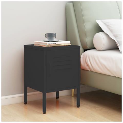 Lusso Casadino -  Comodino Antracite 35x35x51 Cm In Acciaio - Foto 8