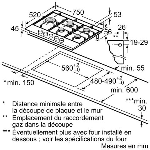 Piano Cottura A Gas Da 75 Cm Con 5 Fuochi, 12500 W, Acciaio Inox - Ec7a5si90 - Foto 4