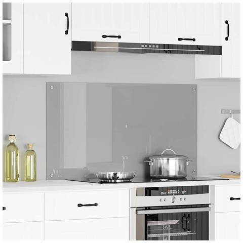 Schienale Cucina Grigio Chiaro 110x60x0,6 cm Vetro Temperato di - Foto 2