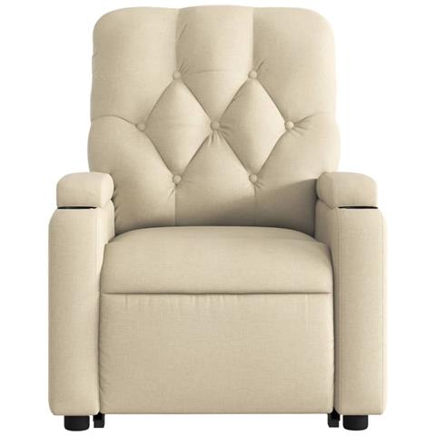 Poltrona Alzapersona Massaggiante Elettrica Crema in Tessuto - Foto 9