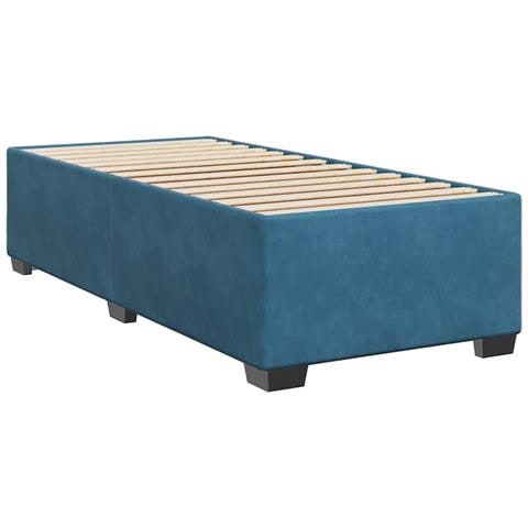 Giroletto a Molle con Materasso Blu 80x200 cm in Velluto - Foto 9