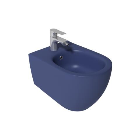 Sanitari Sospesi Opaco Infinity: Vaso, Bidet, Copriwater Soft-close - Blu Opaco - Foto 4