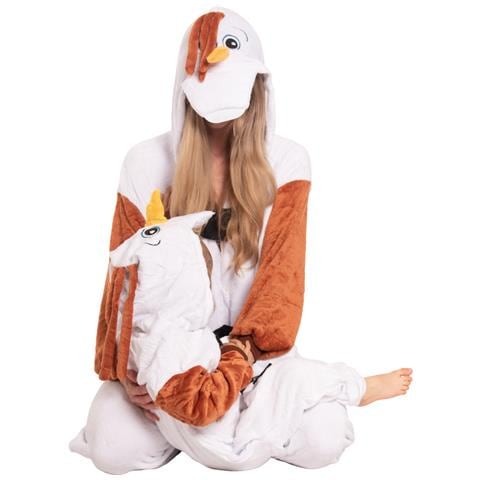 Pigiama Da Donna Tuta Kigurumi Costume Onesie Pupazzo Di Neve Olaf 175-185 Cm Xl - Foto 2