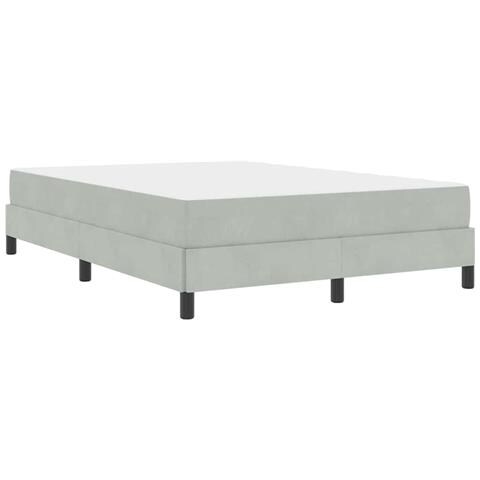 Letto box spring con materasso Grigio chiaro 140 x 200 cm - Foto 1