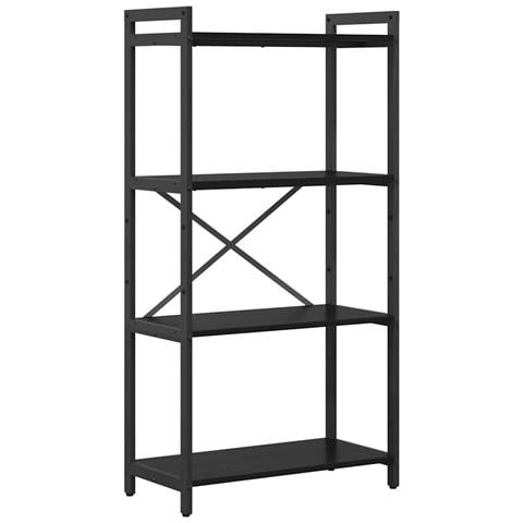 Libreria Rovere nero 60 x 30 x 118 cm Legno multistrato - Foto 1