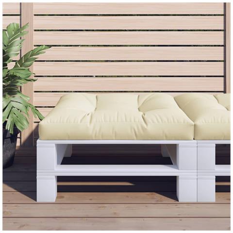 Cuscino per Pallet Crema 80x80x12 cm in Tessuto - Foto 2