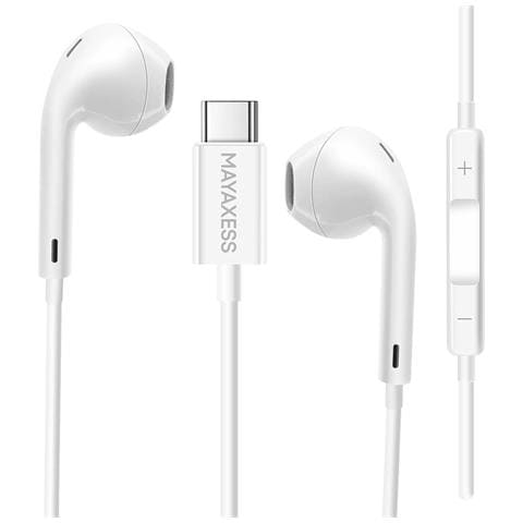 Cuffie Cablate Per Galaxy S25 Fe Usb-c Con Microfono Integrato, Bianco - Foto 2