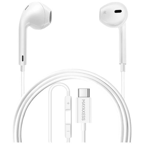 Cuffie Cablate Per Galaxy S25 Fe Usb-c Con Microfono Integrato, Bianco - Foto 1