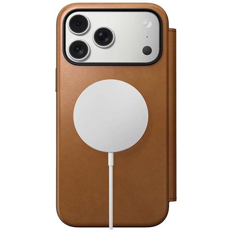 Custodia A Portafoglio Per Iphone 17 Pro Max Magsafe In Pelle Serie Moderna, Marrone Chiaro - Foto 2