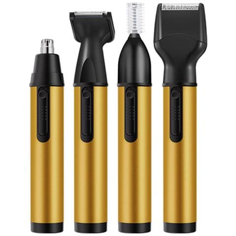 Tagliacapelli Multifunzione 4-in-1 Per Naso, Rasoio Elettrico Per Sopracciglia E Kit Per La Cura Dei Peli Del Viso Gold - Foto 1