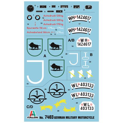 7403 Military motorcycle model Kit di montaggio 1:9 - Foto 2