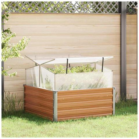 Vaso da giardino con serra Marrone Chiaro 100 x 100 x 77 cm - Foto 2