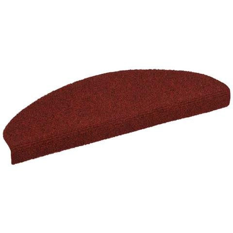 Tappetini per scale autoadesivi 30 pz 65x21x4 cm Bordeaux Rosso Semicircolari Grandi - Foto 2