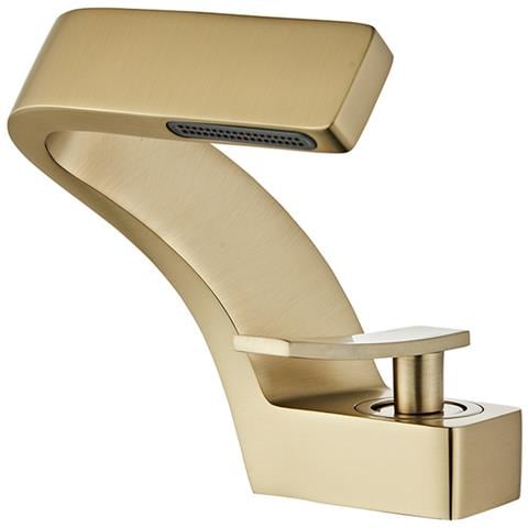Rubinetto per lavabo da bagno, Blackswan, tipo M206, modello oro opaco con bocca a cascata, misura 15 cm - Foto 1