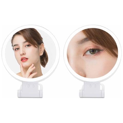 Specchio Per Trucco Led - Specchio Da Tavolo A Doppia Faccia Con Ingrandimento 5x - Foto 6