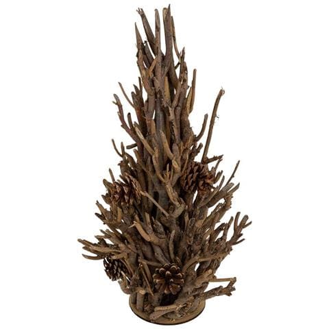 Albero Da Decorazione In Legno Marrone D33x57h - Foto 1
