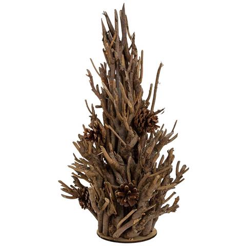 Albero Da Decorazione In Legno Marrone D33x57h - Foto 2