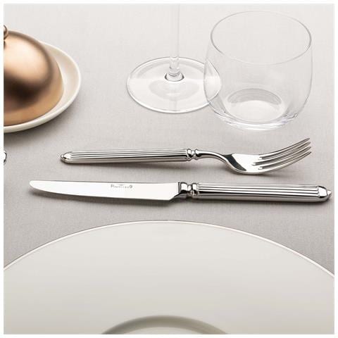 Ellade Set posate 24 pezzi in acciaio inox 18/10 - set per 6 persone- Design classico forgiato a mano, eleganza senza tempo - Foto 3