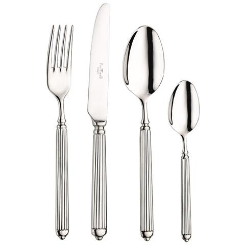 Ellade Set posate 24 pezzi in acciaio inox 18/10 - set per 6 persone- Design classico forgiato a mano, eleganza senza tempo - Foto 1