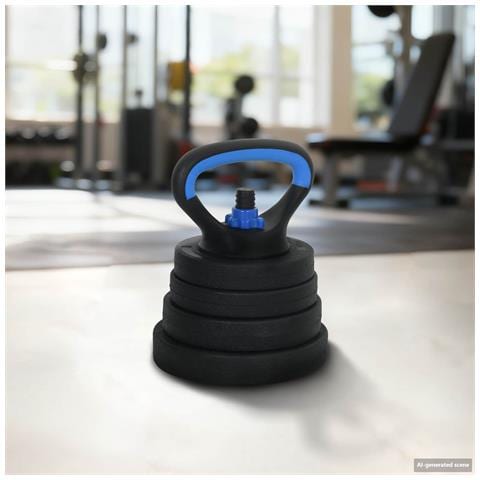 Set Manubri e Bilanciere 2-in-1 30kg Nero e Blu - Foto 2