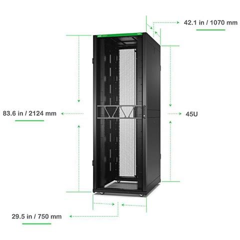 AR3155B2 rack 45U Rack indipendenti Nero - Foto 4