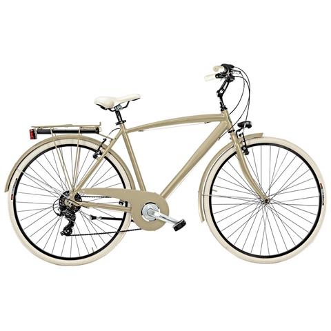 Bici Uomo Telaio Alluminio Linea Cottage Misura 28 Bicicletta Cambio 6v City Bike Vintage Completa Di Accessori Finiture Panna - 52 Nocciola Opaco - Foto 1