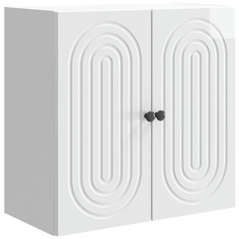 Mobiletto a muro Bianco Lucido 59 x 31 x 60 cm - Foto 1