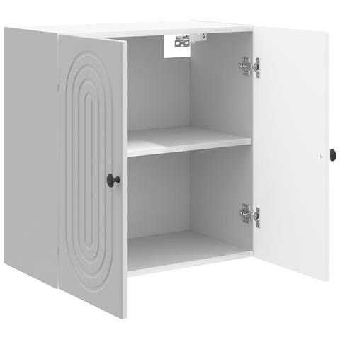 Mobiletto a muro Bianco Lucido 59 x 31 x 60 cm - Foto 2