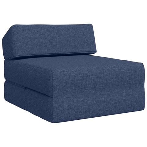 Divano Letto Pieghevole Blu 60 x 70 x 41 cm Tessuto - Foto 1