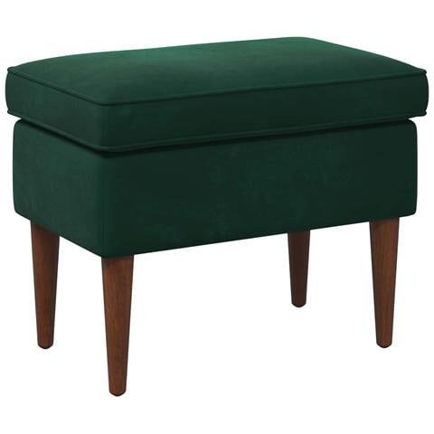 Poggiapiedi Verde Scuro 55 x 35 x 41 cm Velluto - Foto 1